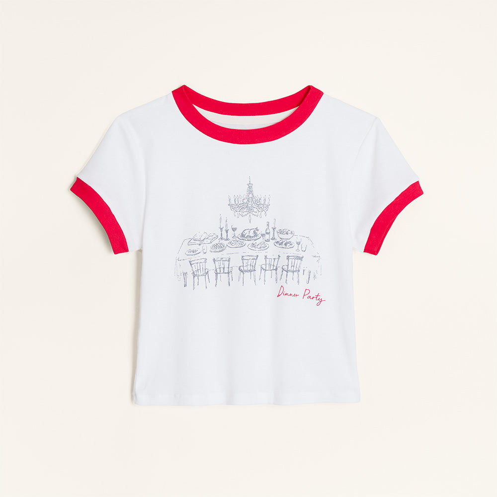 Dinner Party Ringer Tee